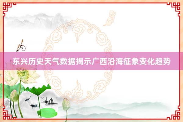 东兴历史天气数据揭示广西沿海征象变化趋势